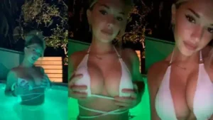 Breckie Hill – Pool Titty Play Video